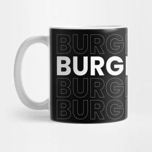 burger typography design Mug
